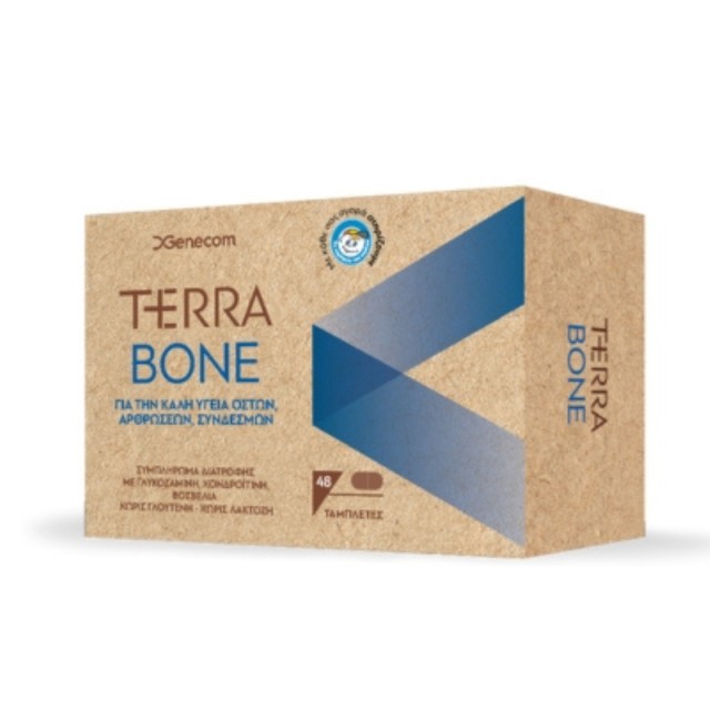 Genecom Terra Bone Συμπλήρωμα Διατροφής για Υγιή Οστά, Αρθρώσεις και Συνδέσμους 48 tabs