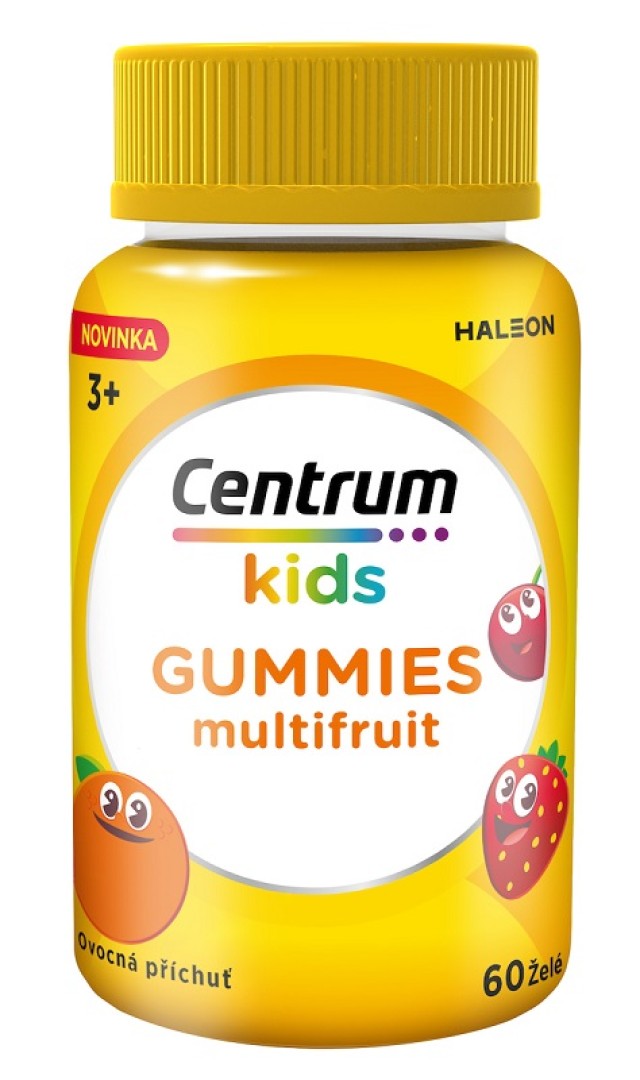 Centrum Kids Gummies Multifruit Παιδική Πολυβιταμίνη με Φυσική Γεύση Φρούτων 60 Μασώμενα Ζελεδάκια