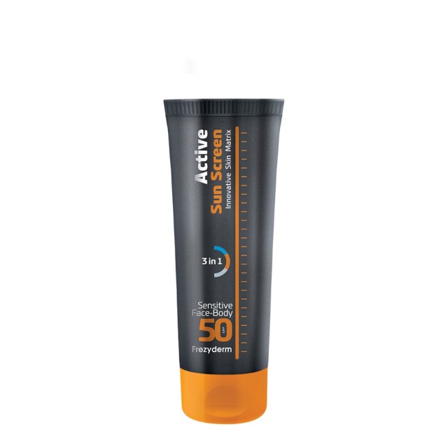 FrezyDerm Active Sun Screen Sensitive Face & Body SPF50 Αντηλιακή Κρέμα Προσώπου & Σώματος 150ml