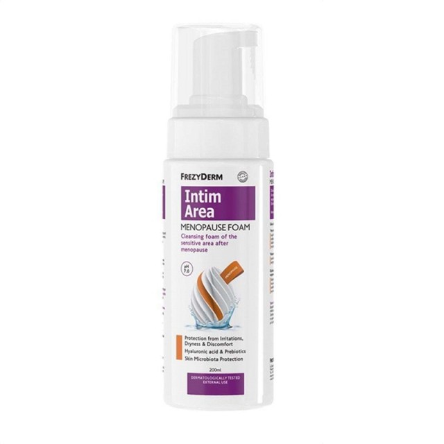 Frezyderm Intim Area Menopause Foam Ph7.0 Αφρός Καθαρισμού Ευαίσθητης Περιοχής Μετά την Εμμηνόπαυση 200ml
