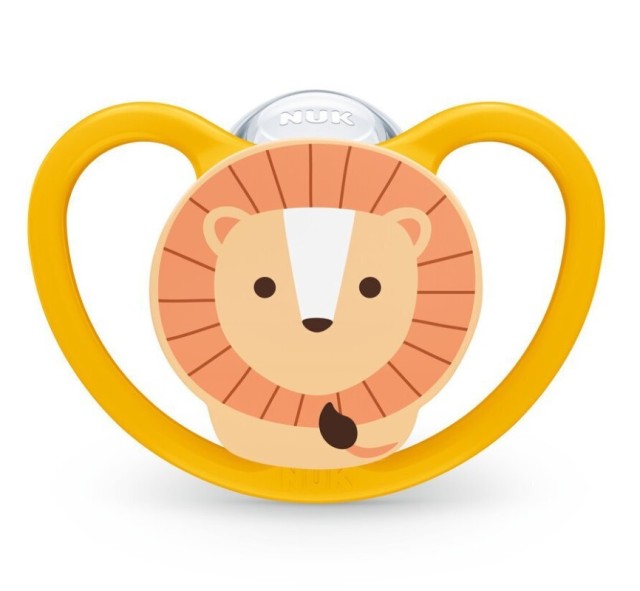 Nuk Space Πιπίλα Σιλικόνης Πορτοκαλί Λιοντάρι 6-18m