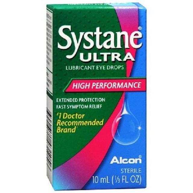 Alcon Systane Ultra Eye Drops Λιπαντικές Οφθαλμικές Σταγόνες 10ml