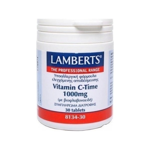 Lamberts Vitamin C-Time 1000mg Συμπλήρωμα Βιταμίνης C 30Tabs