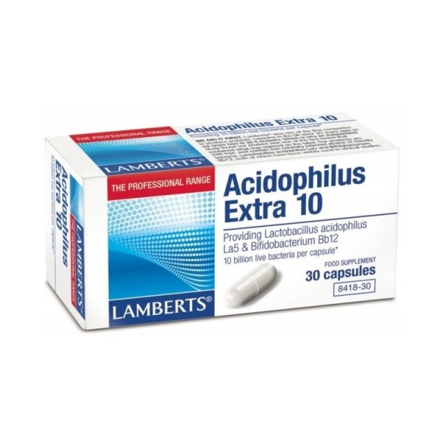 Lamberts Acidophilus Extra 10 Προβιοτικό Σκεύασμα 30Caps