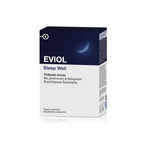 Eviol Sleep Well Συμπλήρωμα Διατροφής για Ρύθμιση του Ύπνου 60Soft Caps
