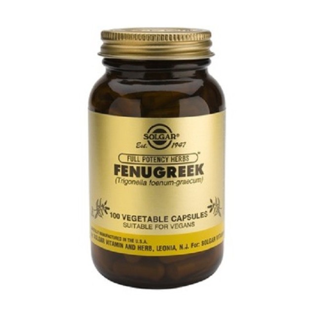 Solgar Fenugreek Μείωση Χοληστερίνης-Λιπιδίων-Σακχάρου 520mg 100Veg. Caps