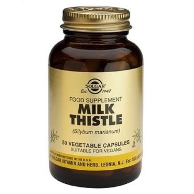 Solgar Milk Thistle Συμπλήρωμα Διατροφής με Γαϊδουράγκαθο 50Veg. Caps