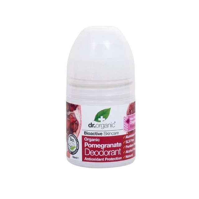 Dr.Organic Pomegranate Deodorant Αποσμητικό με Βιολογικό Ρόδι 50ml