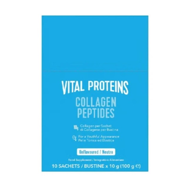 Vital Proteins Collagen Peptides Υδρολυμένο Κολλαγόνο σε Πεπτίδια από Βοοειδή για Δέρμα, Νύχια και Μαλλιά 10 φακελάκια*10g