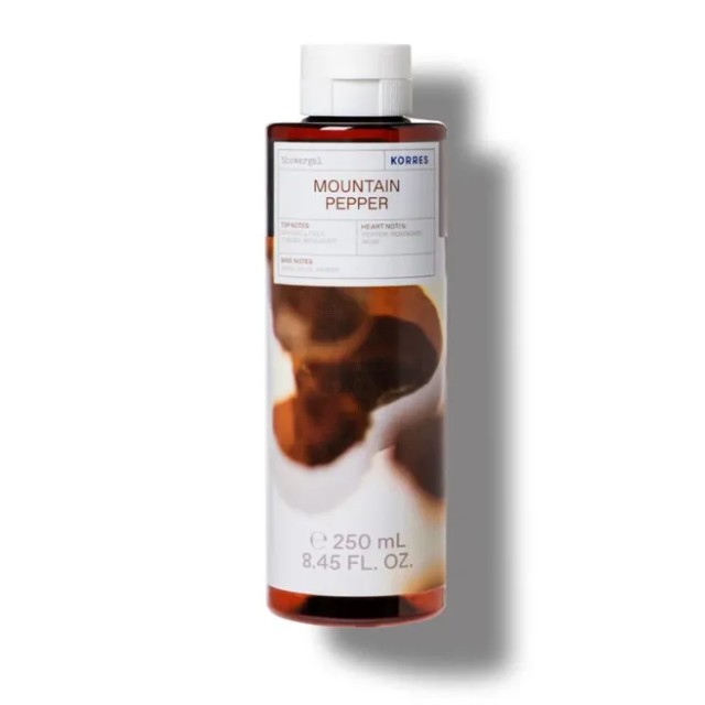 Korres Mountain Pepper Shower Gel Αρωματικό Αφρόλουτρο 250ml
