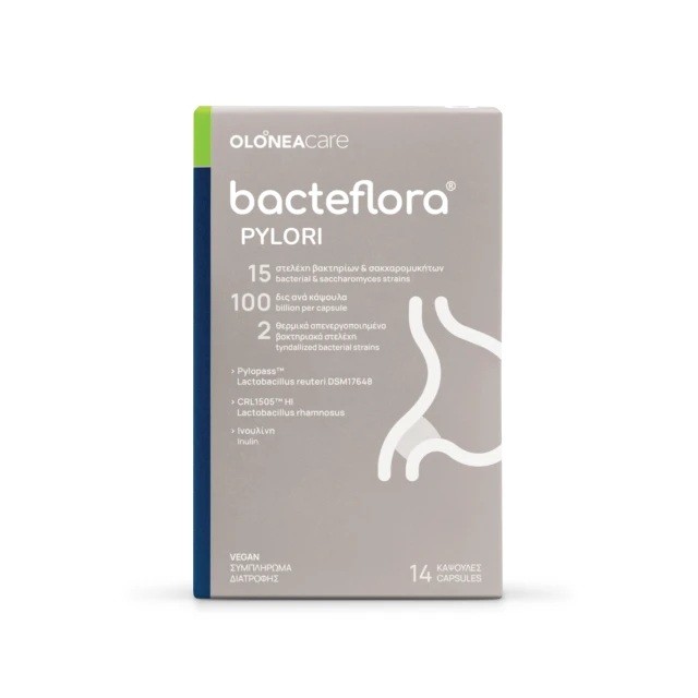 Olonea Care Bacteflora Pylori Συμπλήρωμα Διατροφής για την Αντιμετώπιση του Ελικοβακτηριδίου του Πυλωρού 14caps