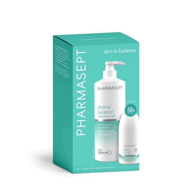 Pharmasept Promo Derma Balance Cleansing Gel 500ml & Deo Roll-On 50ml με Έκπτωση 50% στο 2ο Προϊόν