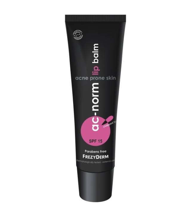 FrezyDerm Ac-Norm Lip Balm SPF15 Ενυδατικό Balm για Σκασμένα Χείλη 15ml