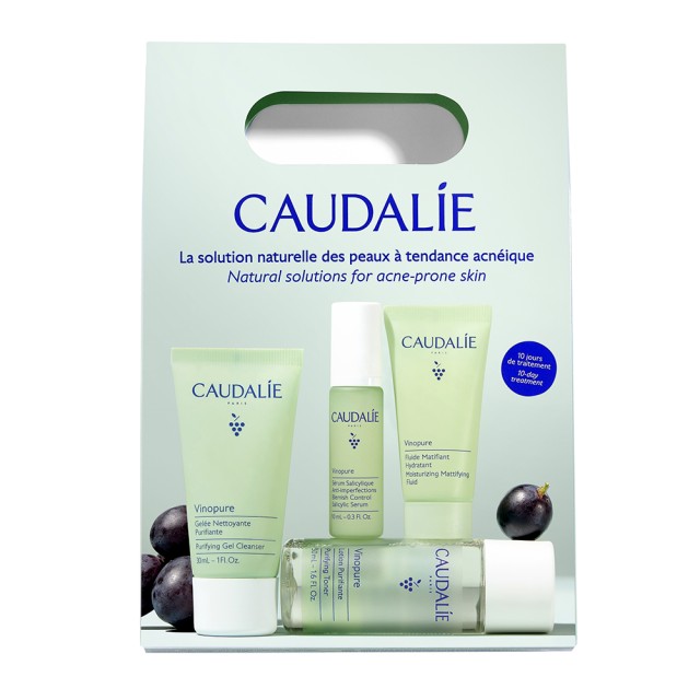 Caudalie Vinopure Starter Kit Ρουτίνα Περιποίησης Ακμής για 10 Μέρες 4 τεμ