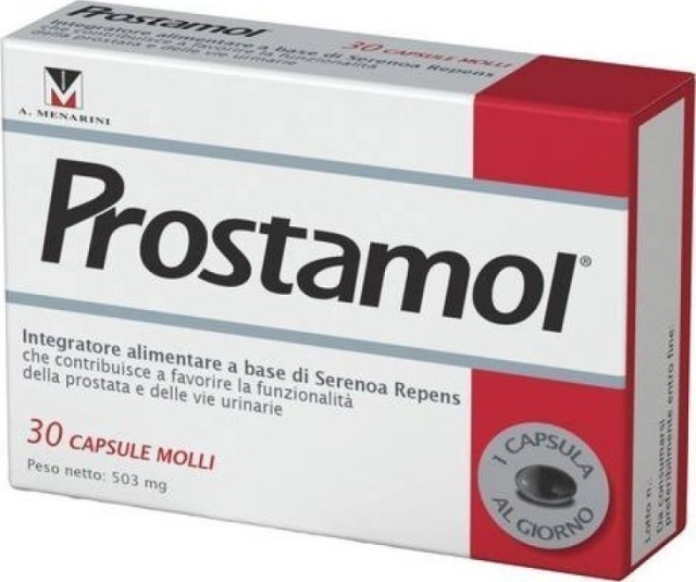 Menarini Prostamol Συμπλήρωμα Διατροφής για την Καλή Λειτουργία του Προστάτη 30 κάψουλες