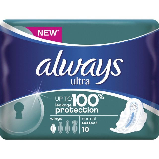 Always Ultra Normal -  Σερβιέτες με Φτερά, 10τμχ