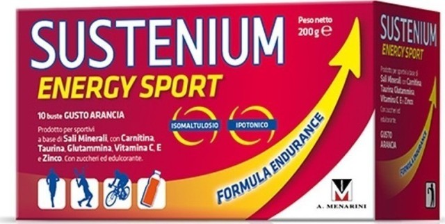 Menarini Sustenium Energy Sport Συμπλήρωμα Διατροφής Με Γεύση Πορτοκάλι 10 Φακελάκια