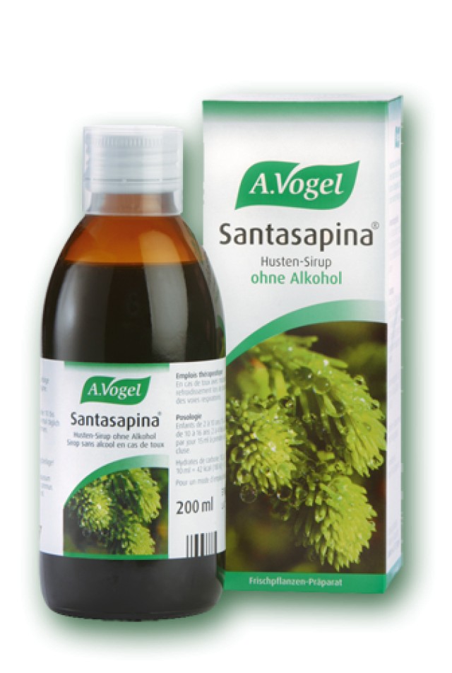 A.Vogel Santasapina sirup Σιρόπι από Άγριο Έλατο για Ερεθισμένο Λαιμό και Βήχα, 200 ml