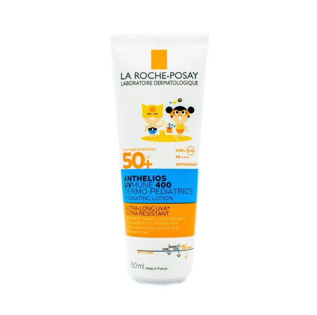 La Roche Posay Anthelios UVMune 400 Dermo-Pediatrics SPF50+ Παιδικό Ενυδατικό Αντηλιακό Γαλάκτωμα για Ευαίσθητο & με Τάση Ατοπίας Δέρμα 250ml