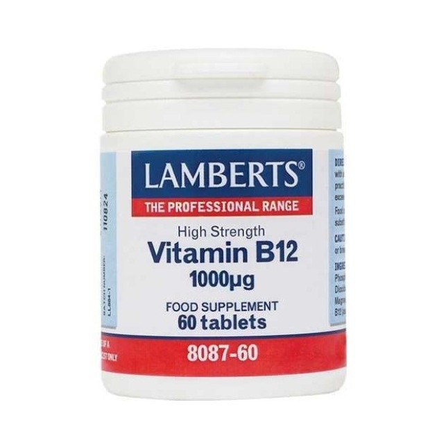 Lamberts Vitamin B12 1000μg Συμπλήρωμα Βιταμίνης B12 60 tabs