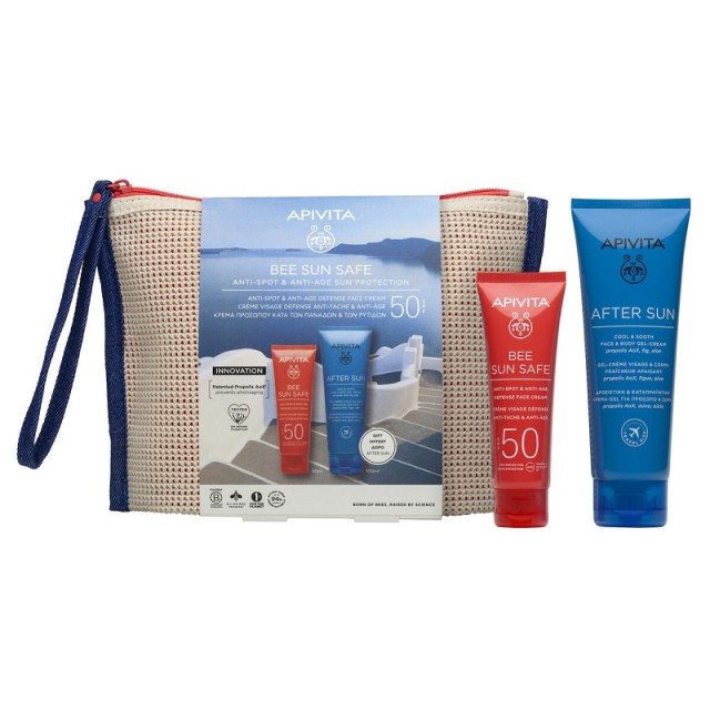 Apivita Promo Bee Sun Safe Anti-Spot & Anti-Age Αντηλιακή Κρέμα Κατά των Πανάδων & των Ρυτίδων SPF50 50ml & ΔΩΡΟ After Sun Face & Body Gel-Cream 100ml