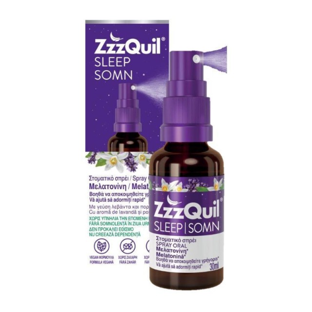 ZzzQuil Sleep Somn Spray Στοματικό Σπρέι με Μελατονίνη για Καλύτερο Ύπνο 30ml