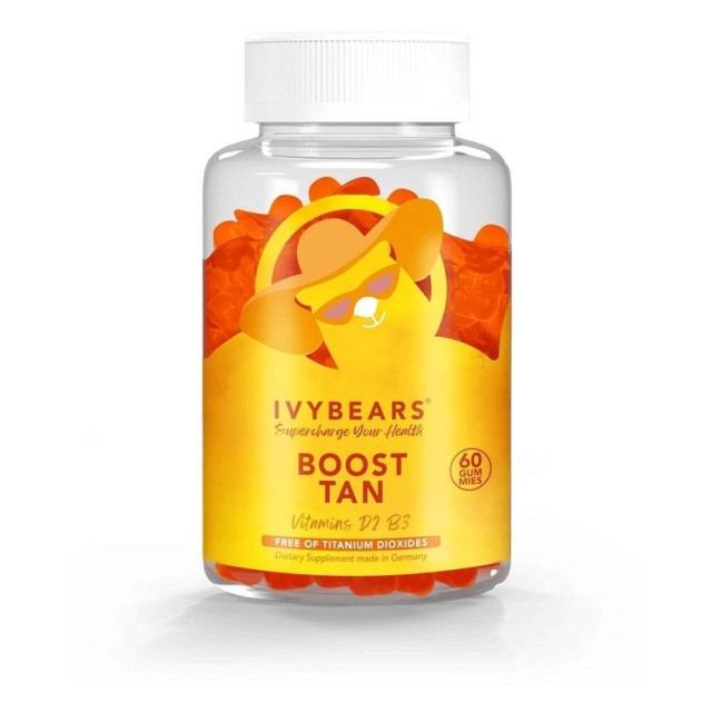 Ivybears Boost Tan Συμπλήρωμα Διατροφής Για Λαμπερό Καλοκαιρινό Δέρμα 60 Ζελεδάκια
