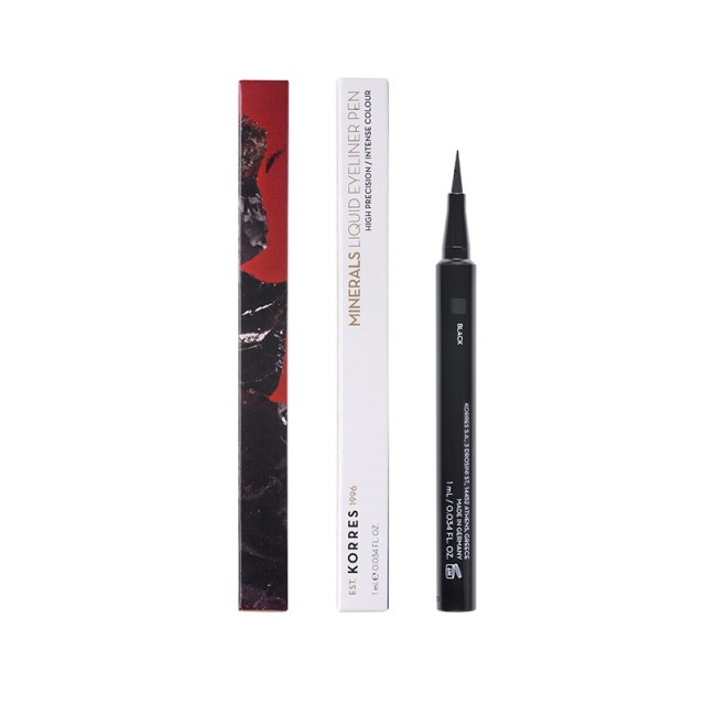 Korres Black Volcanic Minerals Liquid Eyeliner Pen 01 Black