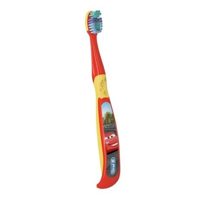 Oral-B Kids Disney Cars Παιδική Μαλακή Οδοντόβουρτσα για 3-5 ετών,Πορτοκαλί-Κόκκινο 1τμχ