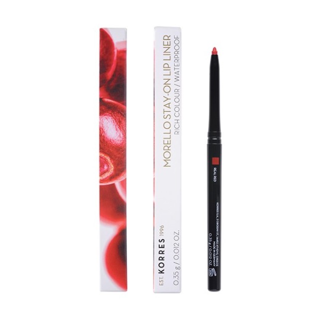 Korres Morello Stay-On Lip Liner 02 Real Red Μολύβι Χειλιών