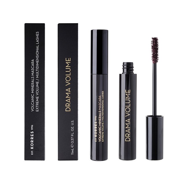 Korres Black Volcanic Minerals Drama Volume Mascara 02 Plum Brown-Καφέ