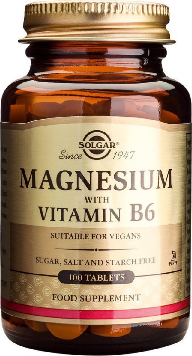 Solgar Magnesium+B6 Μαγνήσιο & Βιταμίνη Β6 100Tabs