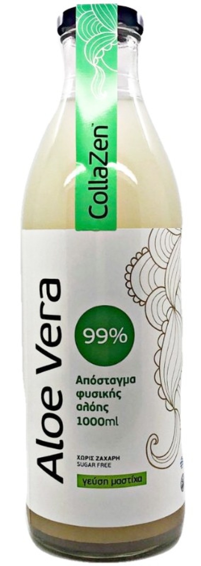 Collazen Απόσταγμα Φυσικής Αλόης Χωρίς Ζάχαρη 1000ml Γεύση Μαστίχα