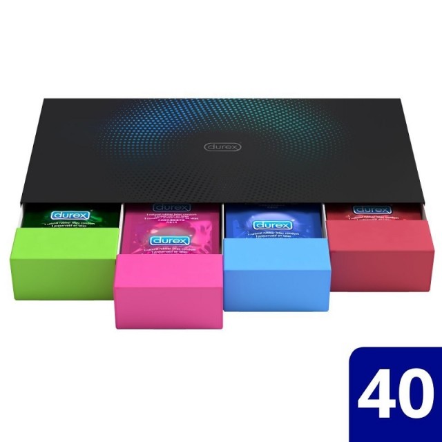 Durex Surprise Me Premium Variety Pack Κασετίνα με Προφυλακτικά 40 Τεμάχια