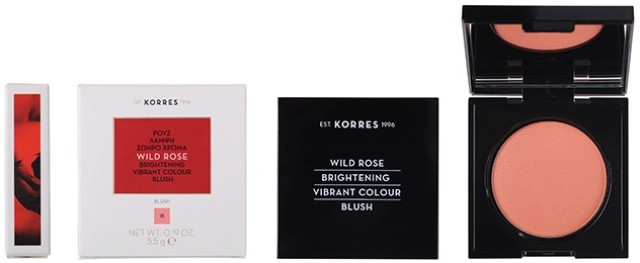 Korres Wild Rose Brightening Vibrant Colour Blush No.18 Άγριο Τριαντάφυλλο Ρουζ 5.5gr