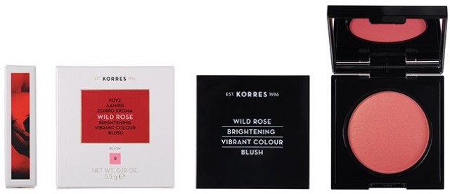 Korres Wild Rose Brightening Vibrant Colour Blush No.12 Άγριο Τριαντάφυλλο Ρουζ 5.5gr