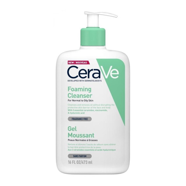 CeraVe Gel Καθαρισμού Πρόσωπο Σώμα για Κανονικό έως Λιπαρό Δέρμα 473ml