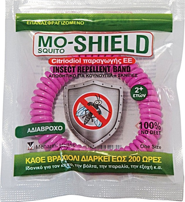 Menarini Mo-Shield Insect Repellent Band Αντικουνουπικό Βραχιόλι Μωβ 1τμχ