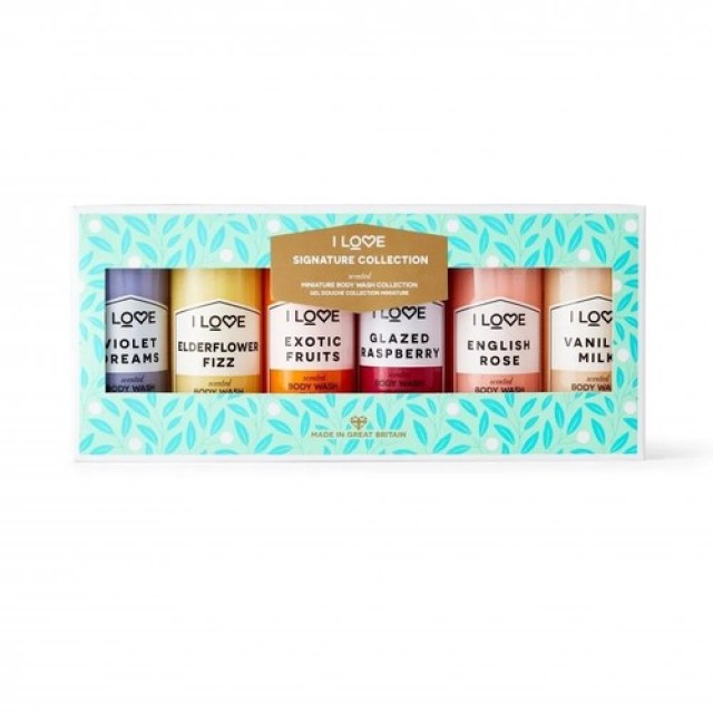I Love Promo Signature Scent Body Wash Collection Αφρόλουτρα με Διαφορετικά Αρώματα 6x100ml