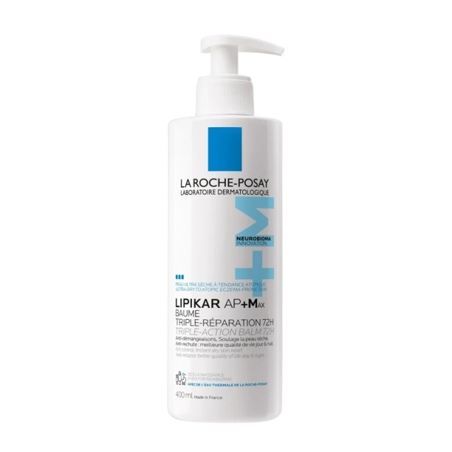 La Roche-Posay Lipikar Baume AP+MAX Βάλσαμο Αναπλήρωσης Λιπιδίων για Δέρμα Πολύ Ξηρό ή με Τάσης Ατοπίας 400ml