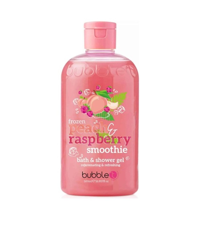 Bubble T Smoothie Peach & Raspberry Bath & Shower Gel Αφρόλουτρο 500ml
