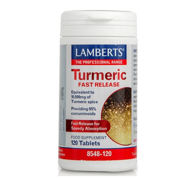 Lamberts Turmeric Fast Release Συμπλήρωμα Διατροφής με Κουρκουμά 120tabs