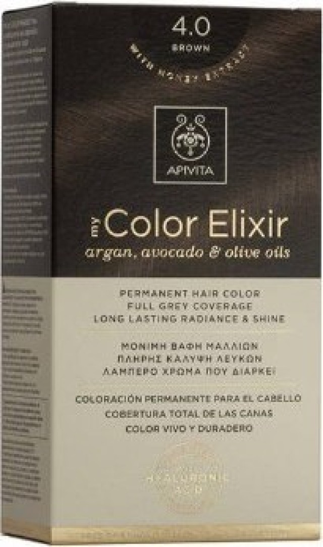 Apivita My Color Elixir Βαφή Μαλλιών 4.0 Φυσικό Καστανό