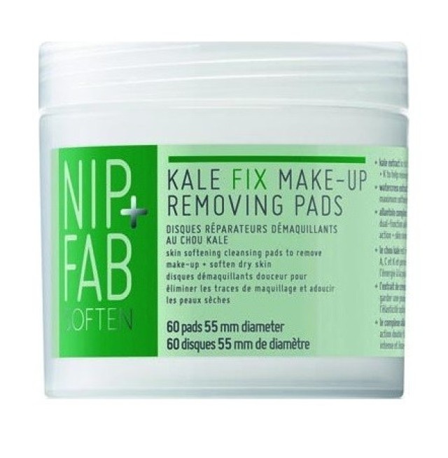 Nip+Fab Kale Fix Make Up Removing Pads Δίσκοι Καθαρισμού Προσώπου 60τμχ