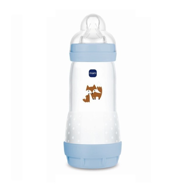 Mam Easy Start Anti-Colic Πλαστικό Μπιμπερό με Θηλή Σιλικόνης 4+ μηνών Γαλάζιο 320ml
