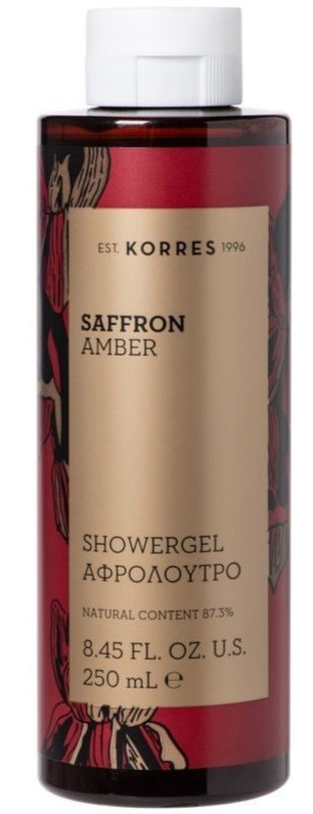 Korres Saffron Amber Shower Gel Γυναικείο Αφρόλουτρο με Άρωμα Σαφράν 250ml