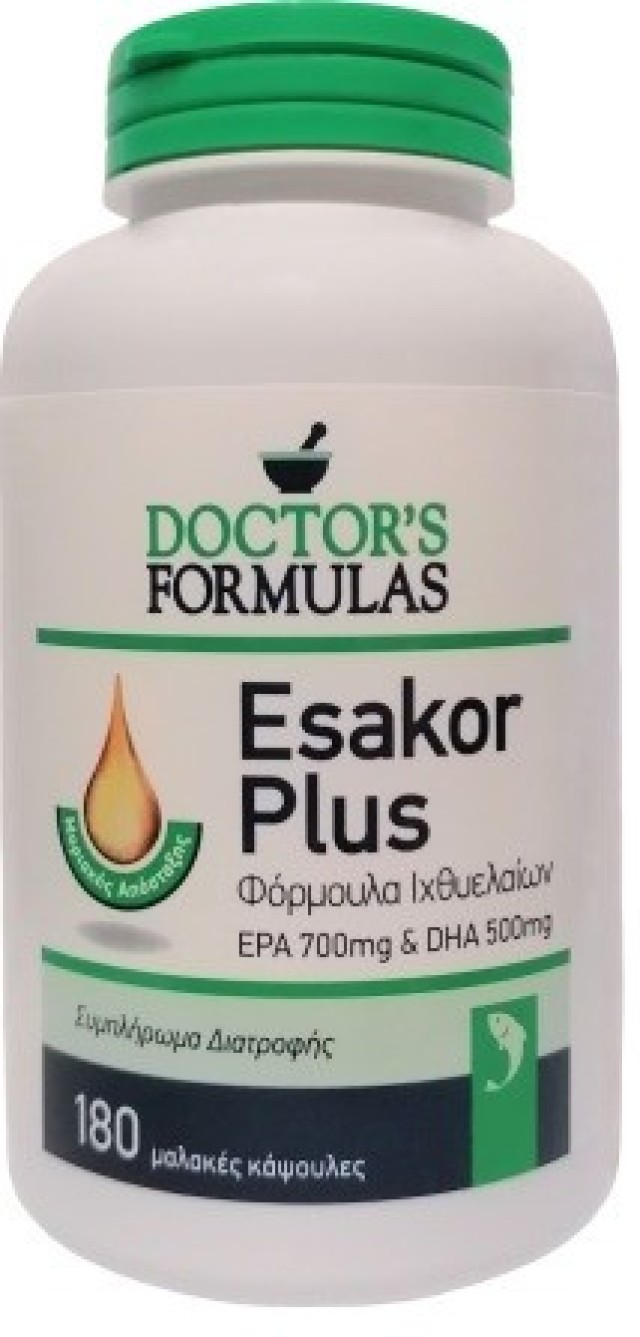 Doctors Formulas Esakor Plus Φόρμουλα Ιχθυελαίων 180 Softgels