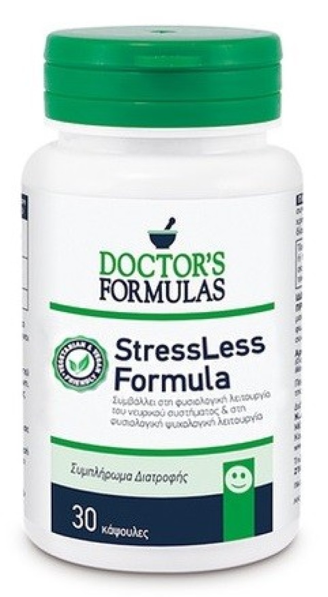 Doctors Formula StressLess Formula Συμπλήρωμα Διατροφής για τη Φυσιολογική Ψυχολογική Λειτουργία 30Caps
