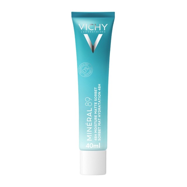 Vichy Mineral 89 Gel Sorbet Mat Hydration 48h Ενυδατικό Gel για Λιπαρές Επιδερμίδες 40ml