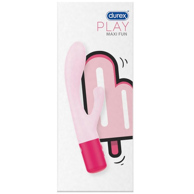 Durex Play Maxi Fun Dual Head Pink Δονητής Σιλικόνης με 2 Κεφαλές & 8 Διαφορετικές Δονήσεις 1τεμ
